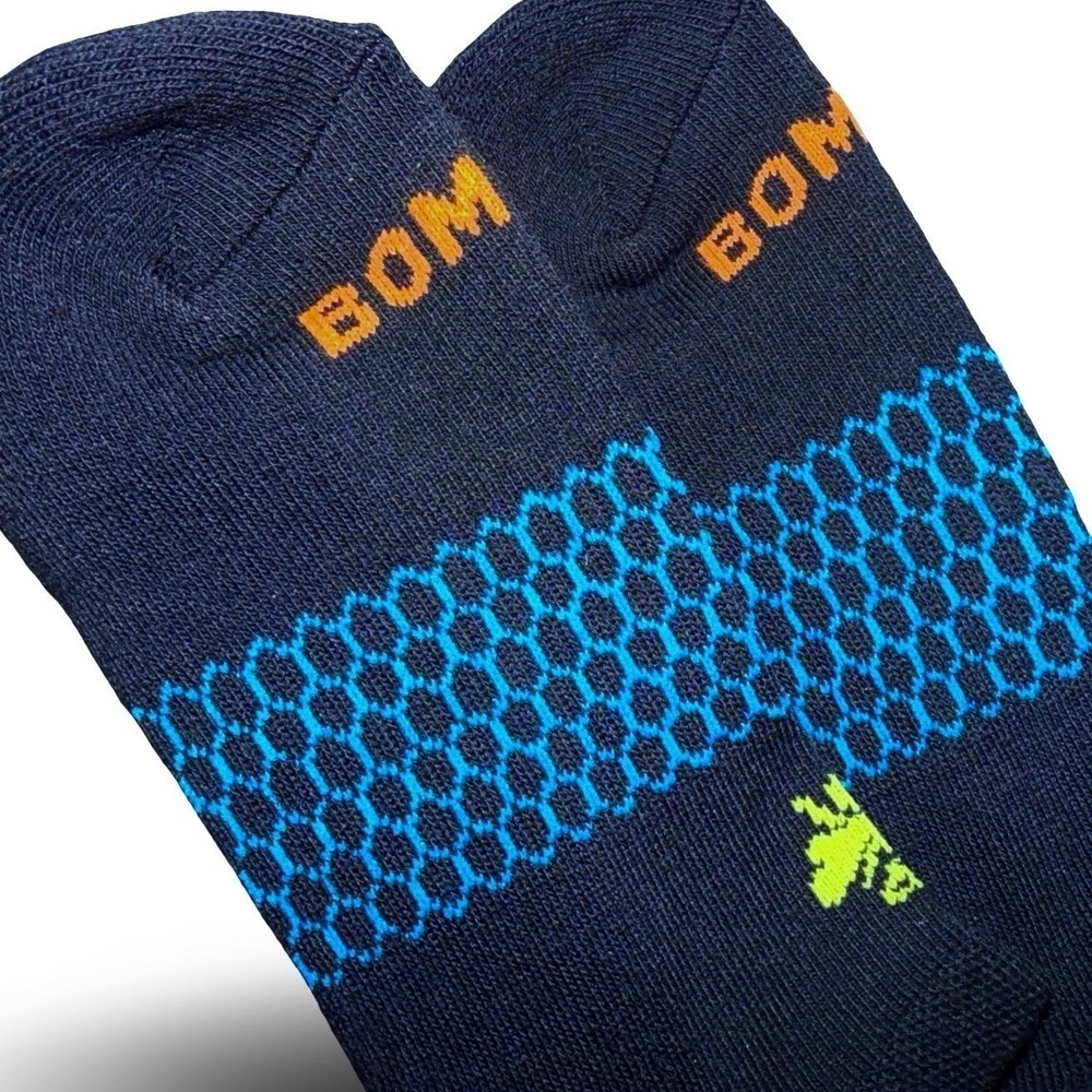 Bombas Ankle Socks Sz M 12 Pair Black Honeycomb Unisex W 8-10.5 M 6-9 FREE SHIP - Picture 4 of 10